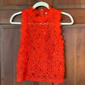 Zara Orange Lace Top